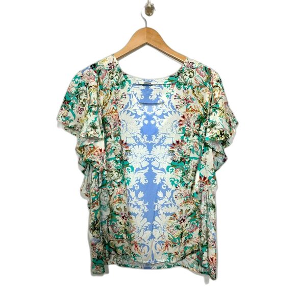 Sundance Arabella Top Blouse size small boho floral flowy EUC colorful victorian - Picture 2 of 5